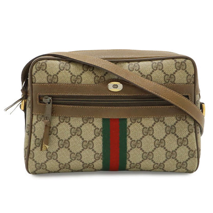 Gucci Vintage GG Plus Sherry Line Pochette Shoulder Bag Crossbody Beige Brown