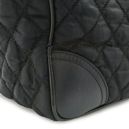 Chanel Paris New York Line Quilted CC Logo Tote Shoulder Bag Nylon Canvas Black — view 8