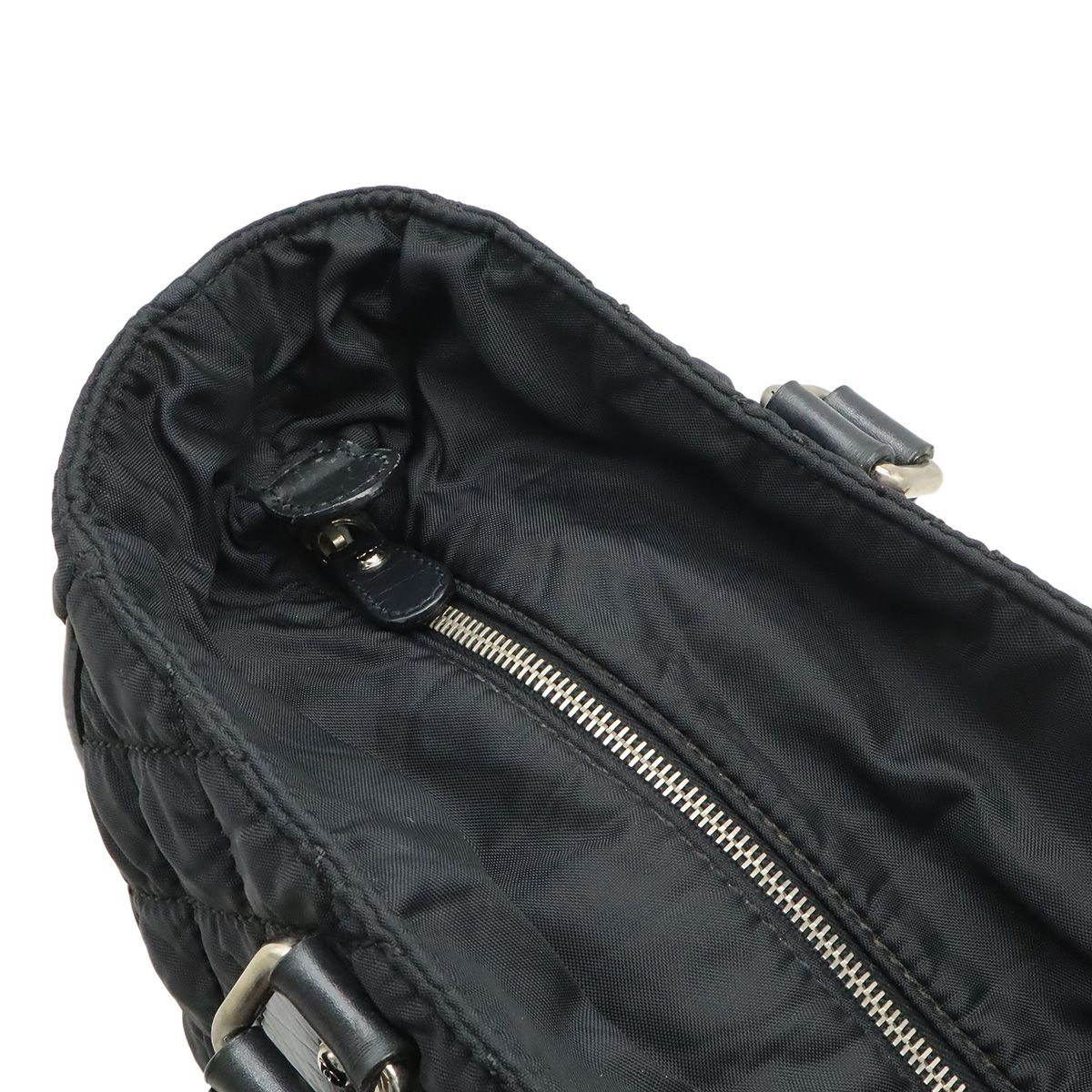 Chanel Paris New York Line Quilted CC Logo Tote Shoulder Bag Nylon Canvas Black — view 5