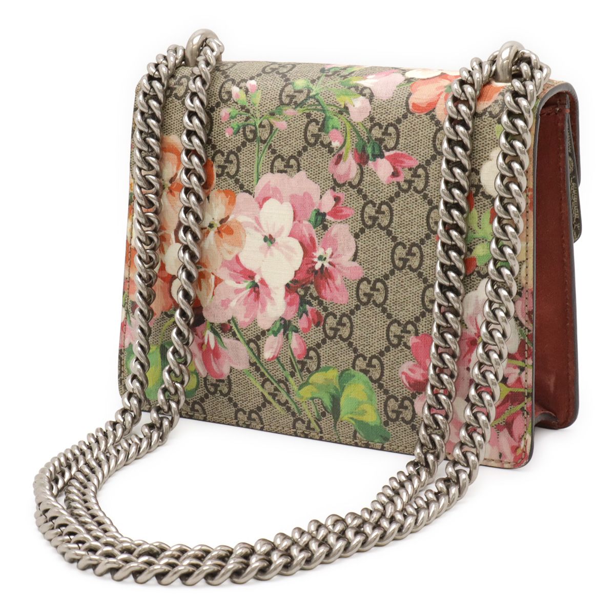 Gucci Dionysus GG Blue Mus Mini Bag Chain Taiga Head Beige Pink Multi — view 2