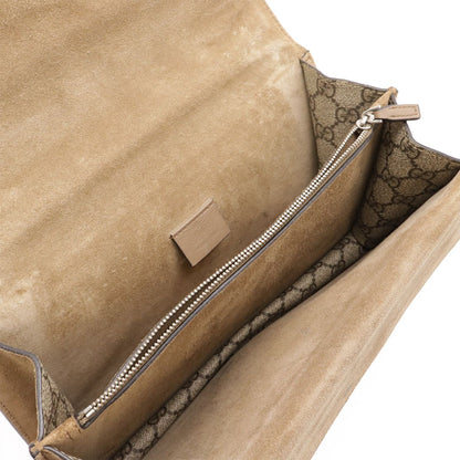 Gucci Dionysus GG Supreme Shoulder Bag Chain Taiga Head Suede Beige — view 5