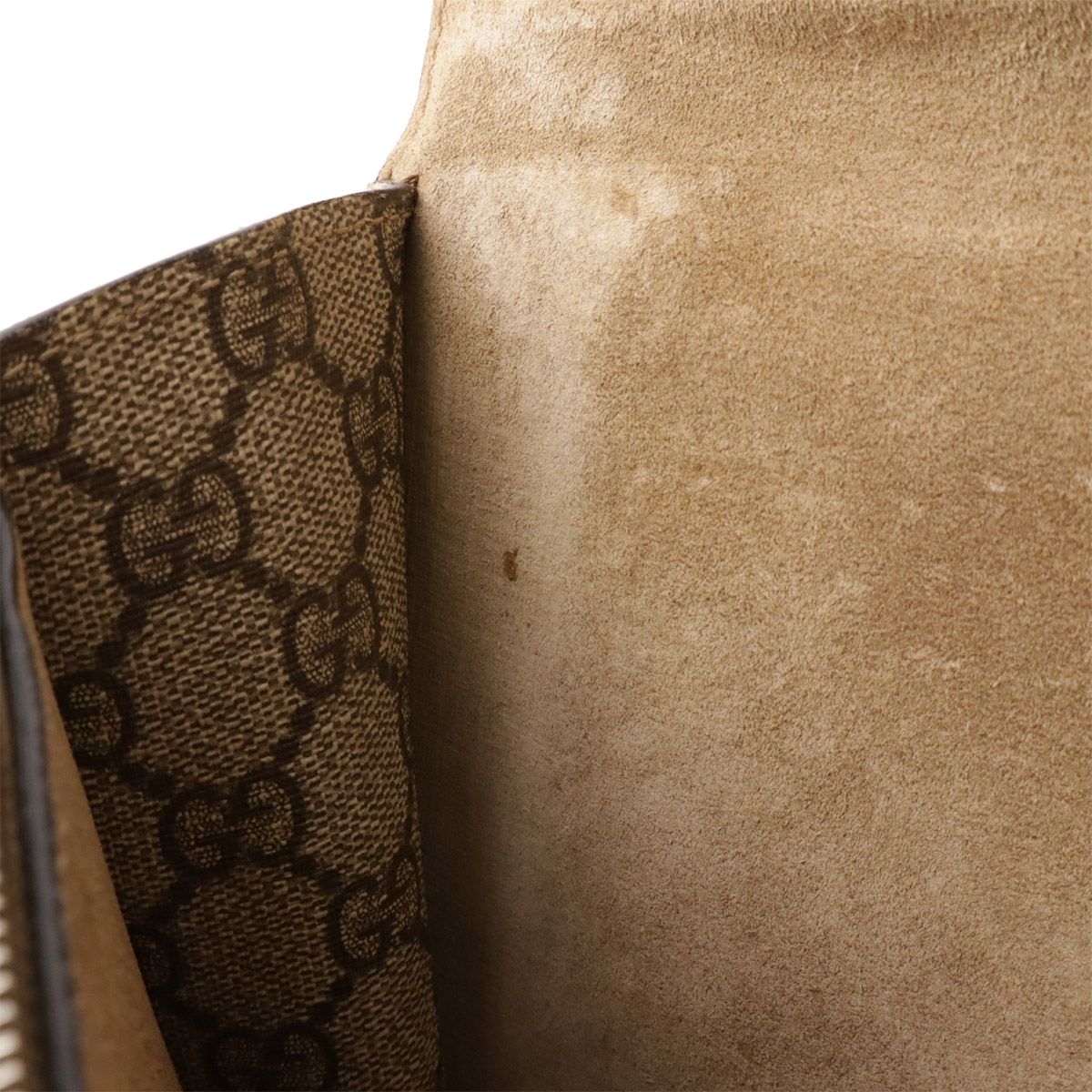 Gucci Dionysus GG Supreme Shoulder Bag Chain Taiga Head Suede Beige — view 6
