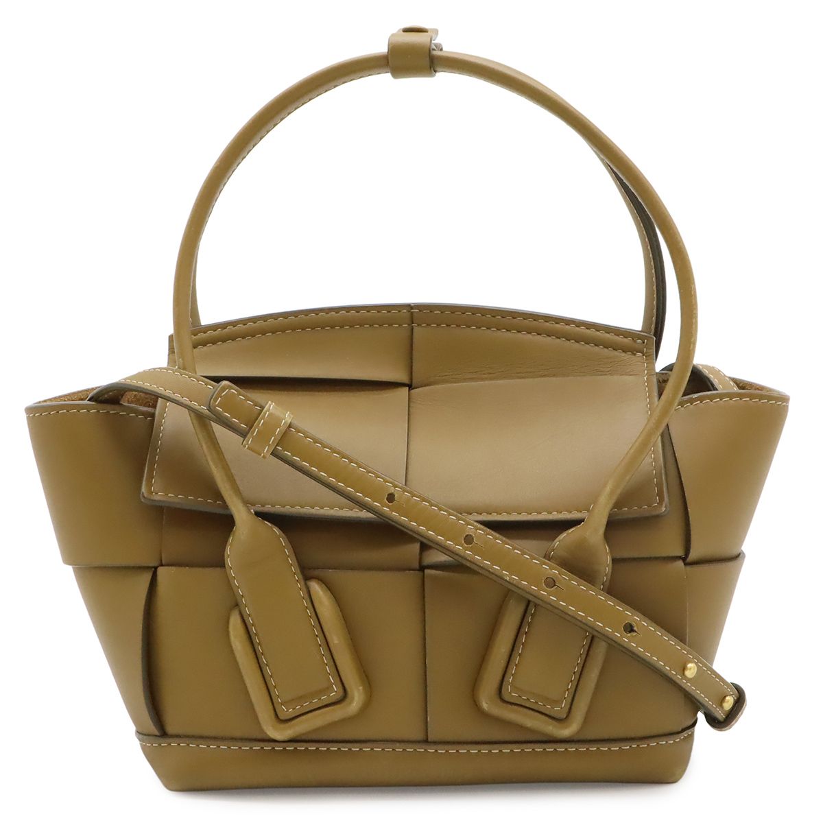 Bottega Veneta Maxi Intrecciato Mini the Arco 2-Way Shoulder Bag Leather