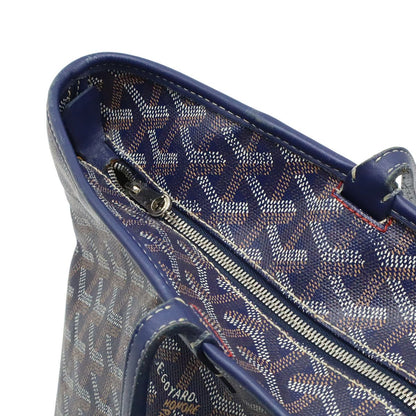 Goyard Artois PM Tote Shoulder Bag Leather Navy Initials — view 5