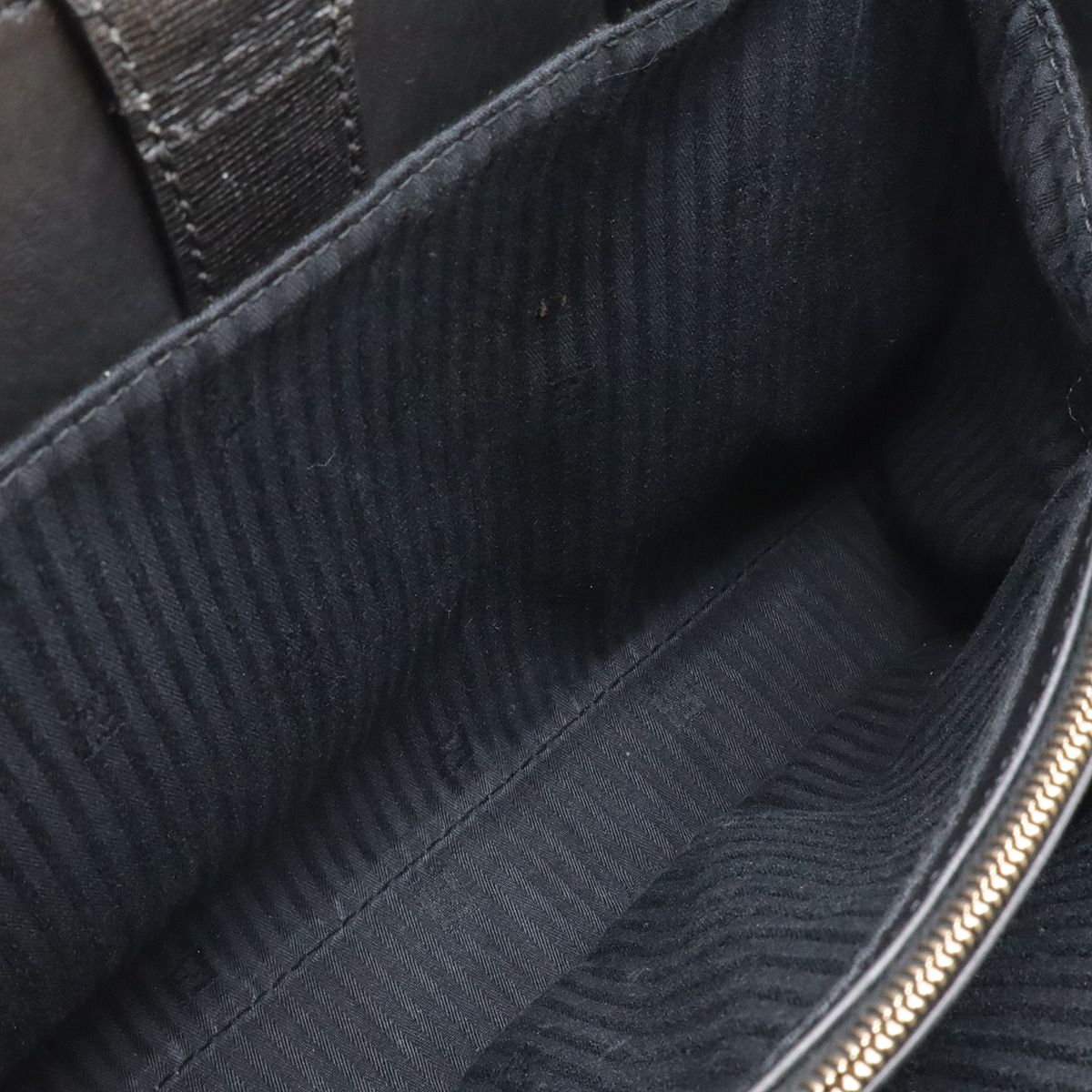 Fendi Petite Tote 2-Way Shoulder Bag Leather Black Gold — view 6
