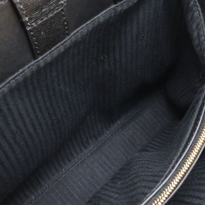 Fendi Petite Tote 2-Way Shoulder Bag Leather Black Gold — view 6