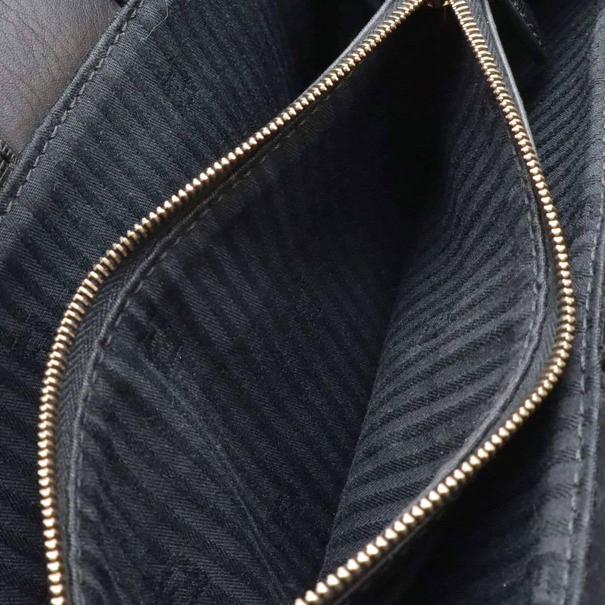 Fendi Petite Tote 2-Way Shoulder Bag Leather Black Gold — view 7
