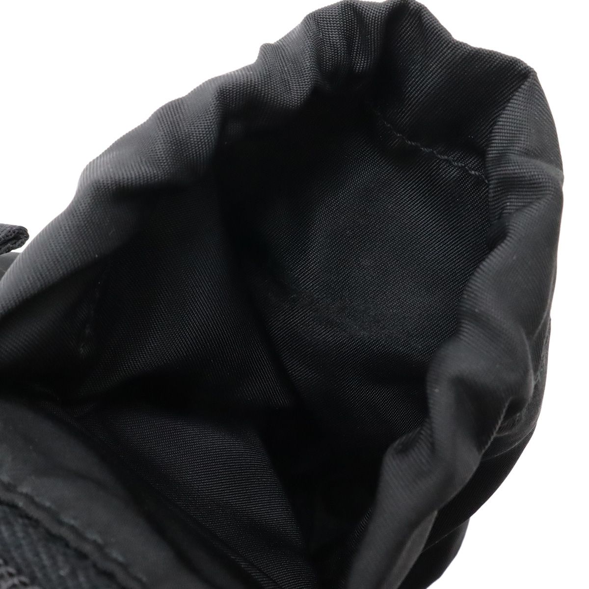 Prada Waist Bag Pouch Hip Nylon Nero Black Silver — view 8