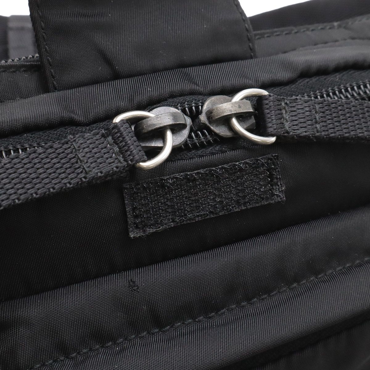 Prada Waist Bag Pouch Hip Nylon Nero Black Silver — view 4