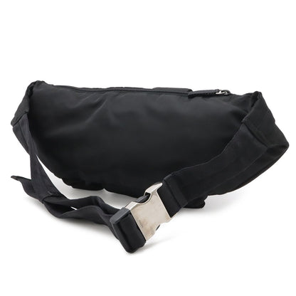 Prada Waist Bag Pouch Hip Nylon Nero Black Silver — view 2