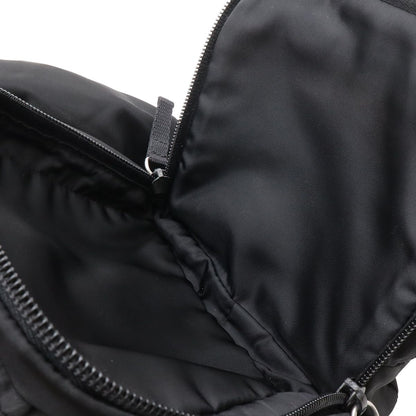 Prada Waist Bag Pouch Hip Nylon Nero Black Silver — view 6