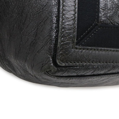Balenciaga Navy Cabas S Logo Tote Leather Black — view 4