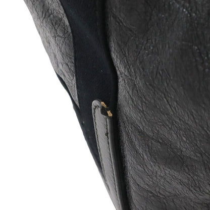 Balenciaga Navy Cabas S Logo Tote Leather Black — view 5
