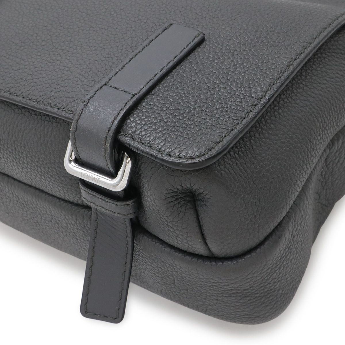 Loewe Anagram Military Messenger Bag XS Crossbody Leather Gray Silver — view 3
