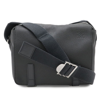 Loewe Anagram Military Messenger Bag XS Crossbody Leather Gray Silver