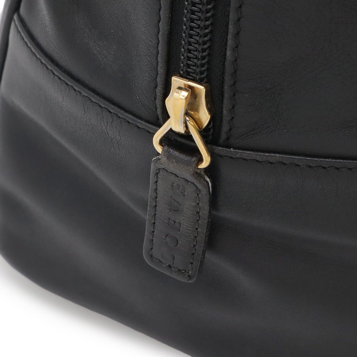 Loewe Amazona Anagram Boston Bag Leather Black Gold — view 5