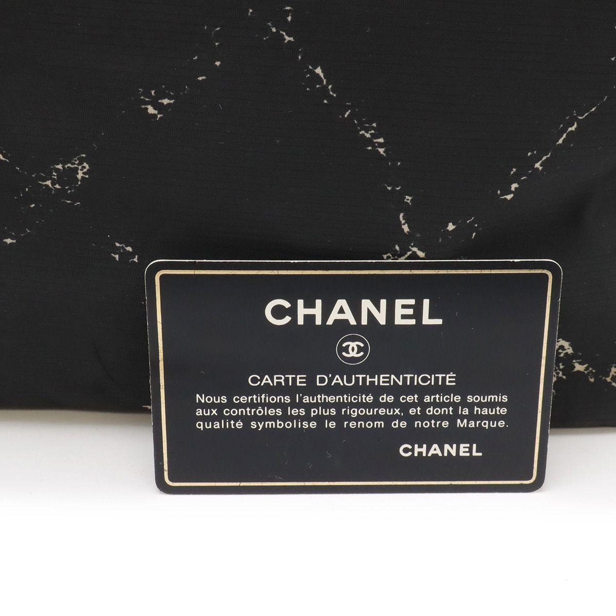 Chanel Vintage Travel Line Tote Shoulder Bag Nylon Black Red — view 9