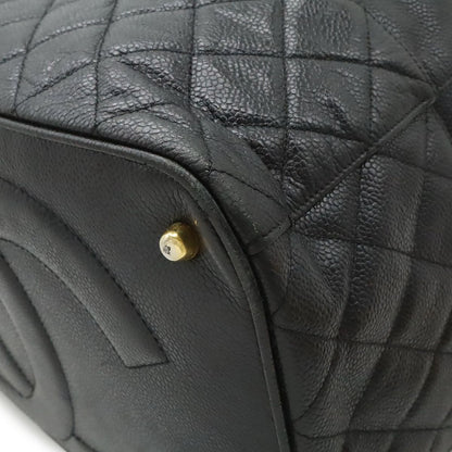 Chanel CC Logo Backpack Sac Shoulder Bag 2-Way Tote Drawstring Black Gold Pouch — view 3