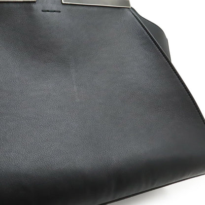 Fendi 2-Way Shoulder Bag Leather Black Silver — view 9