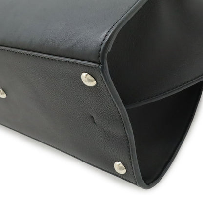 Fendi 2-Way Shoulder Bag Leather Black Silver — view 3
