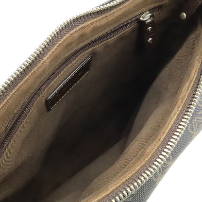 Loewe Anagram Shoulder Bag Crossbody Leather Black Dark Brown Silver — view 5