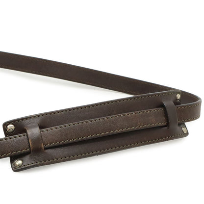 Loewe Anagram Shoulder Bag Crossbody Leather Black Dark Brown Silver — view 6