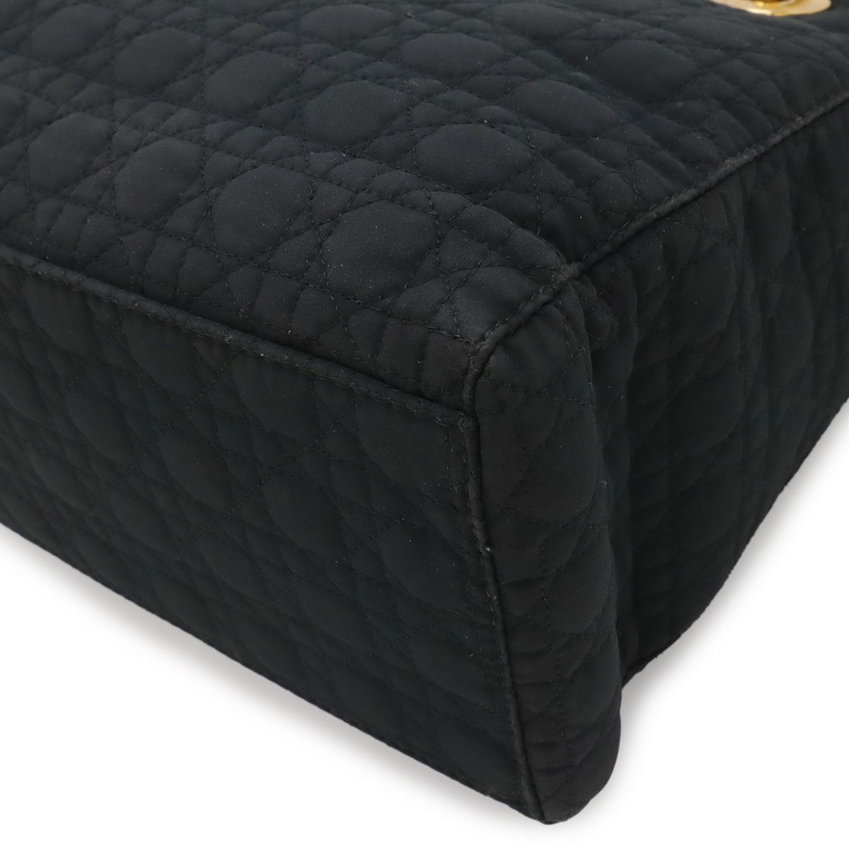 Dior Cannage Tote Nylon Black Gold — view 3