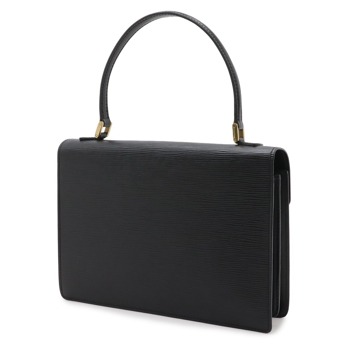 Louis Vuitton Epi Concorde Handbag Second Bag Leather Noir Black Gold — view 2