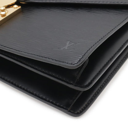Louis Vuitton Epi Concorde Handbag Second Bag Leather Noir Black Gold — view 3