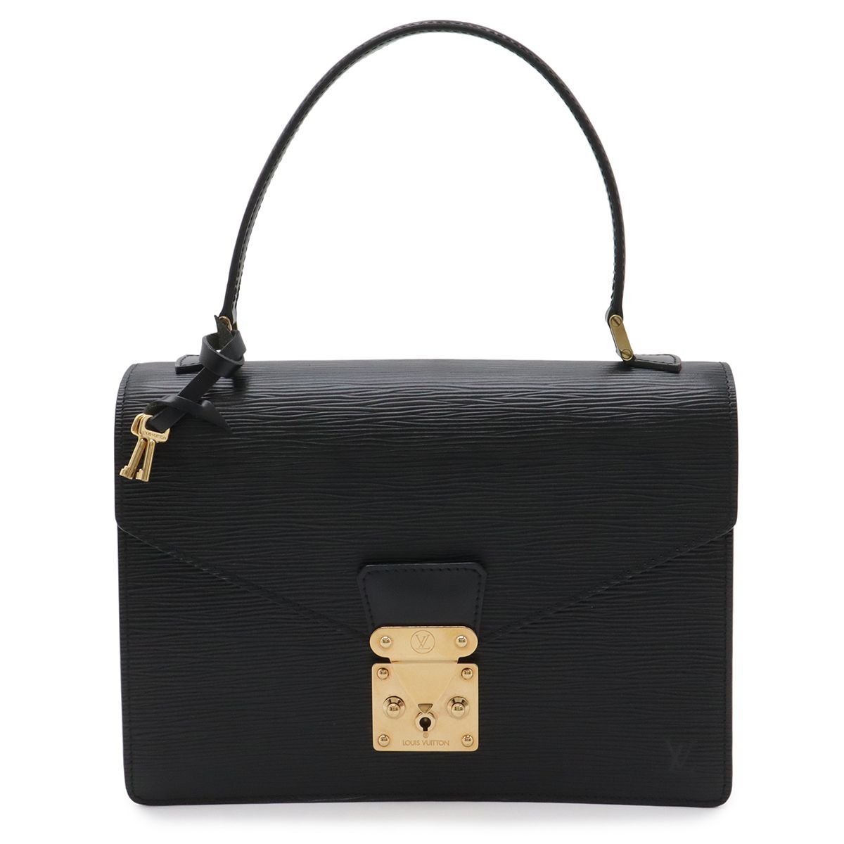 Louis Vuitton Epi Concorde Handbag Second Bag Leather Noir Black Gold
