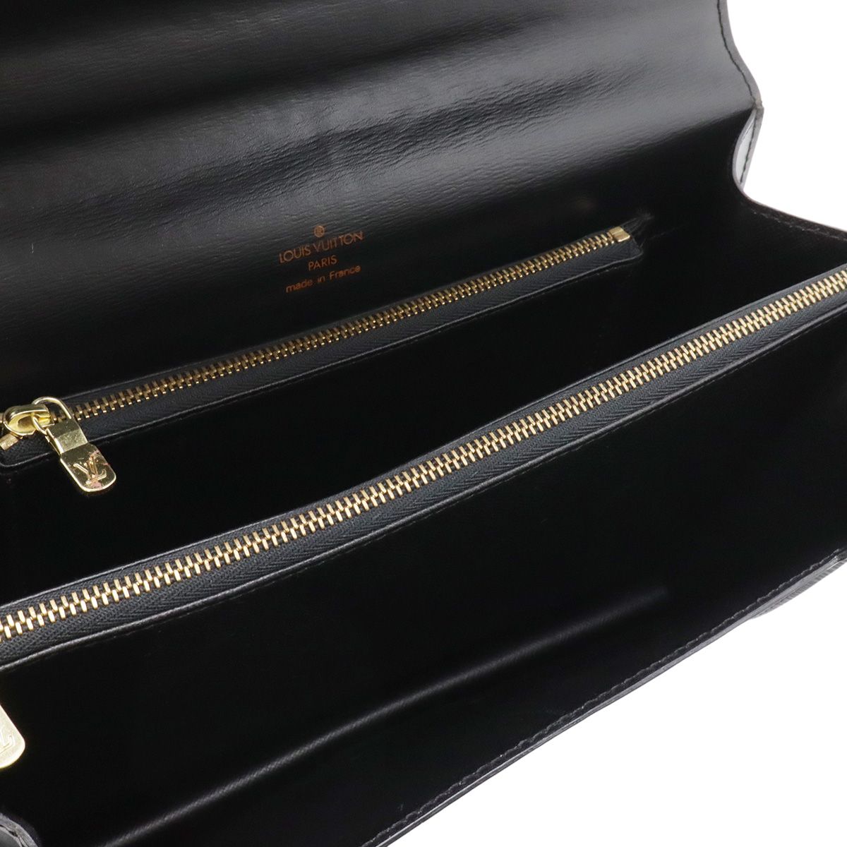 Louis Vuitton Epi Concorde Handbag Second Bag Leather Noir Black Gold — view 6