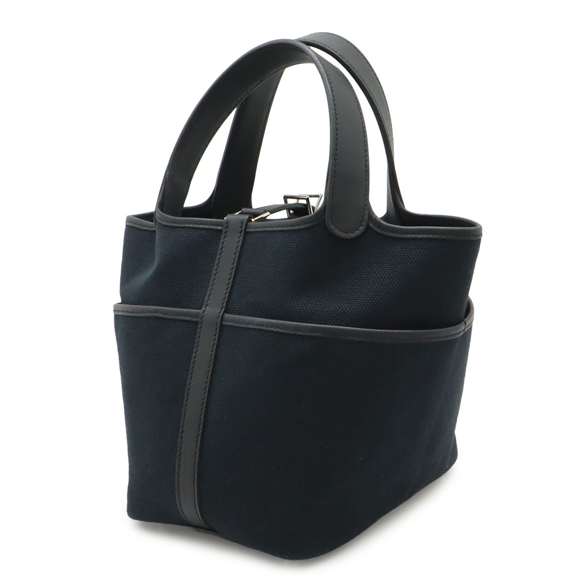 Hermes Picotin Lock PM Cargo Tote Toilego Elan Swift Leather Black Silver — view 2