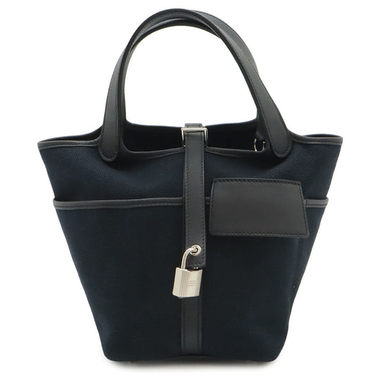 Hermes Picotin Lock PM Cargo Tote Toilego Elan Swift Leather Black Silver