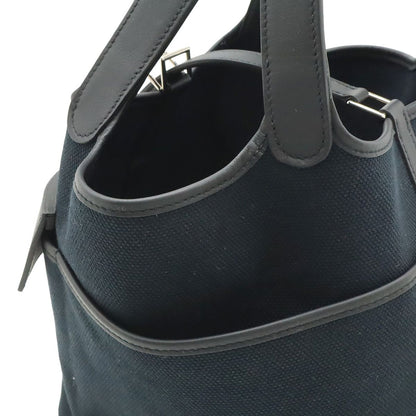 Hermes Picotin Lock PM Cargo Tote Toilego Elan Swift Leather Black Silver — view 7