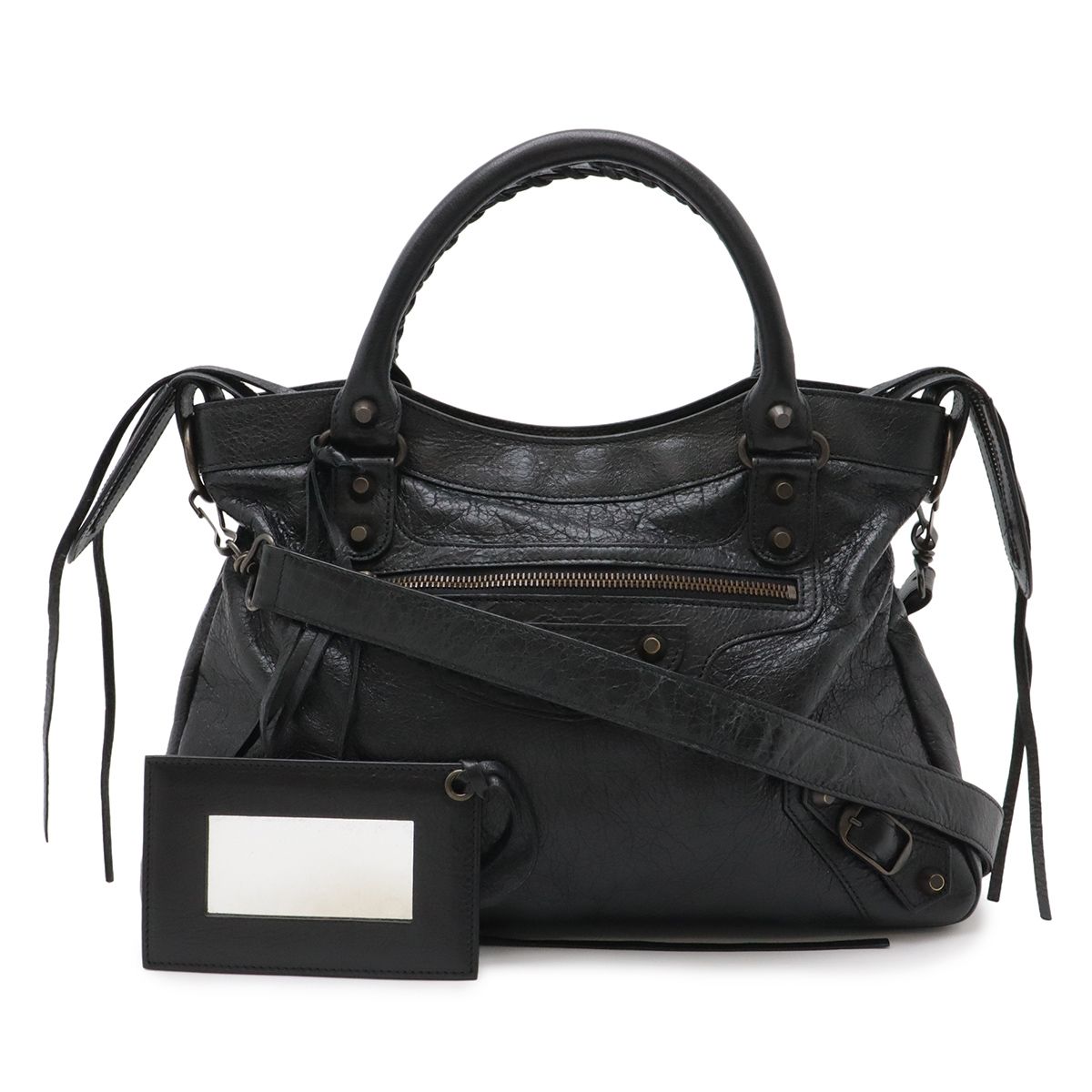 Balenciaga the Town Tote 2-Way Shoulder Bag Leather Black