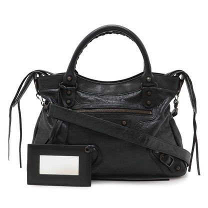 Balenciaga the Town Tote 2-Way Shoulder Bag Leather Black