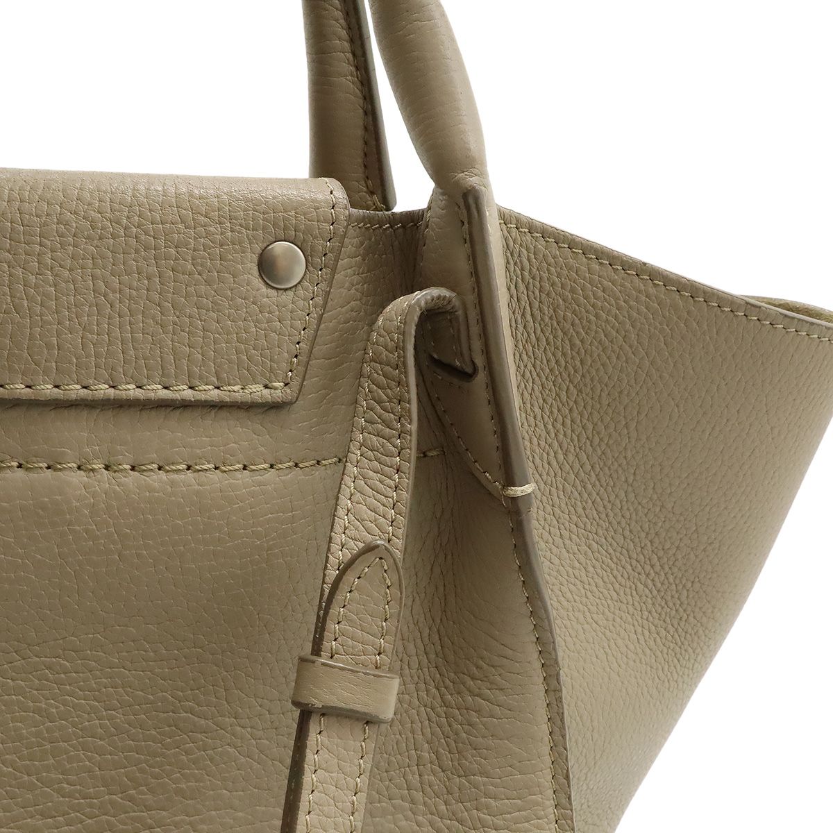 Celine Big Small 2-Way Shoulder Bag Crossbody Leather Gray Silver — view 8