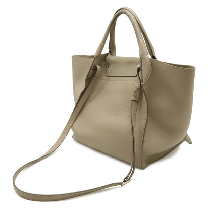 Celine Big Small 2-Way Shoulder Bag Crossbody Leather Gray Silver — view 2