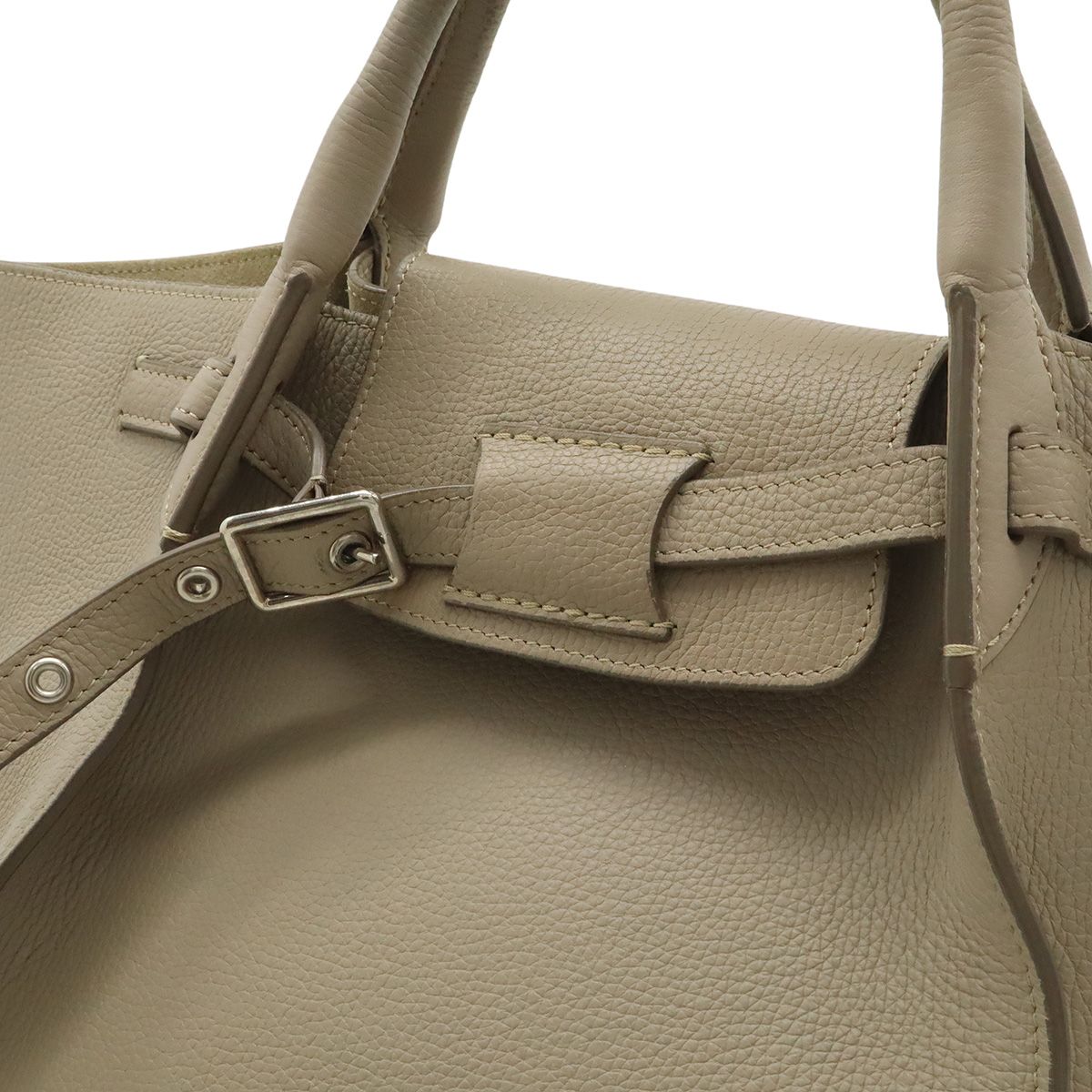 Celine Big Small 2-Way Shoulder Bag Crossbody Leather Gray Silver — view 9