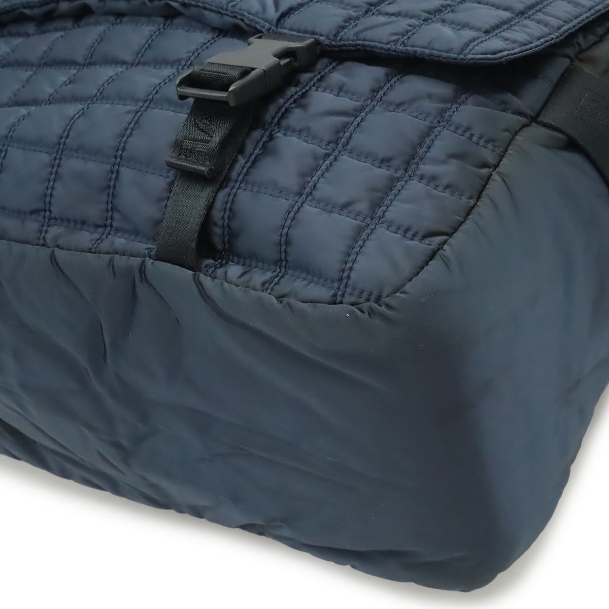 Chanel Sports Line CC Logo Messenger Bag Crossbody Quilted Nylon Navy Black — view 3