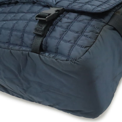 Chanel Sports Line CC Logo Messenger Bag Crossbody Quilted Nylon Navy Black — view 3