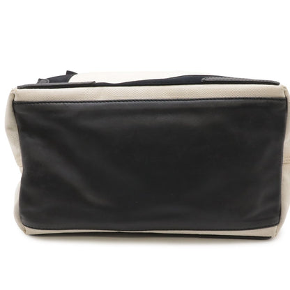 Balenciaga Navy Cabas S Logo Tote Canvas Leather Natural Black — view 6