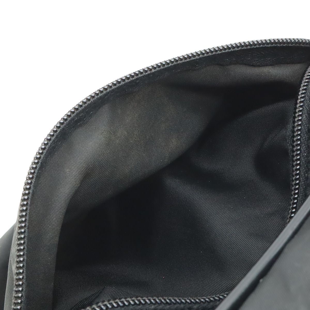 Prada Shoulder Bag Crossbody Nylon Leather Nero Black Silver — view 8