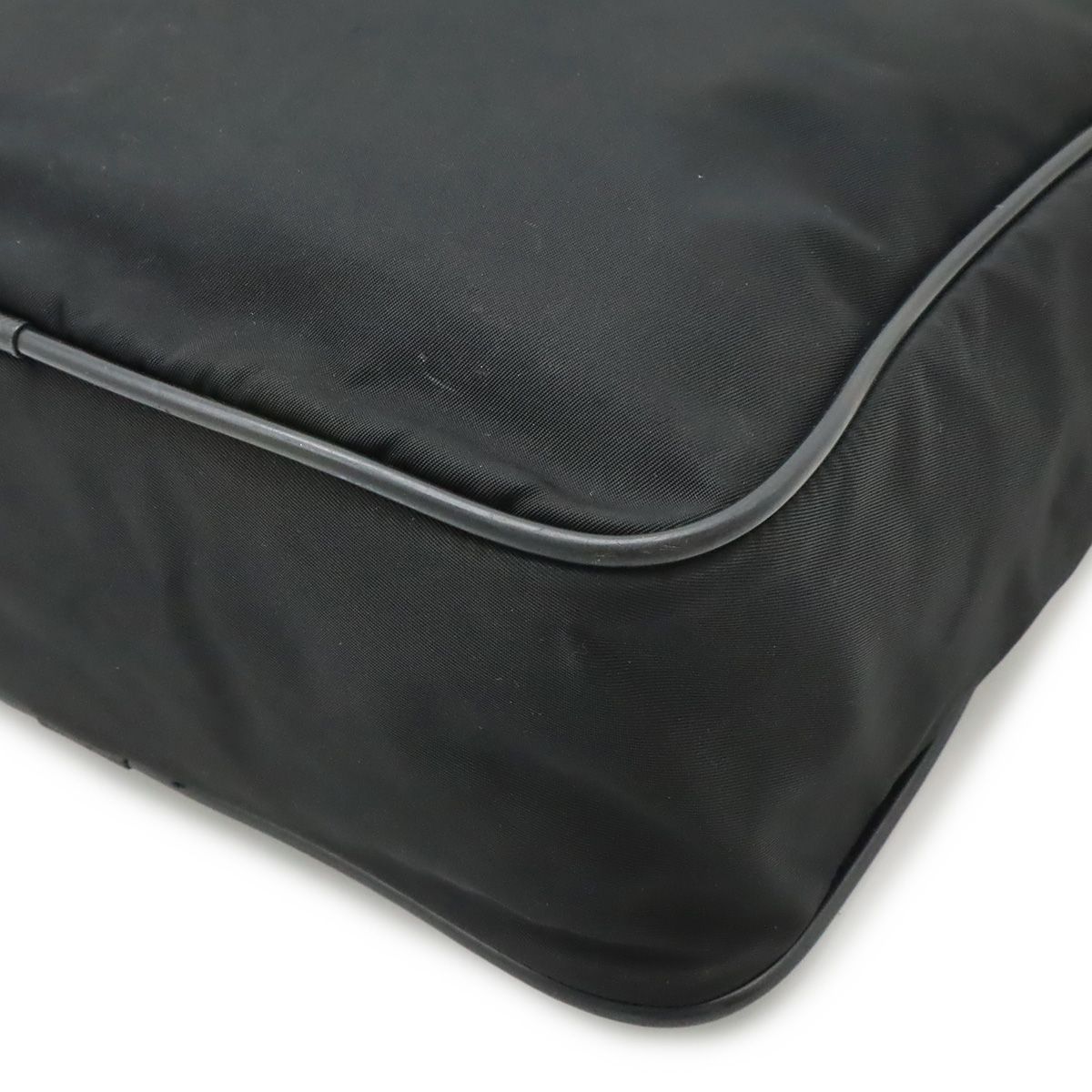 Prada Shoulder Bag Crossbody Nylon Leather Nero Black Silver — view 3
