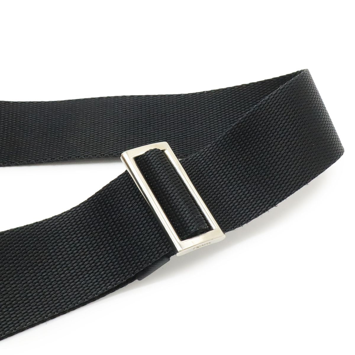 Prada Shoulder Bag Crossbody Nylon Leather Nero Black Silver — view 4