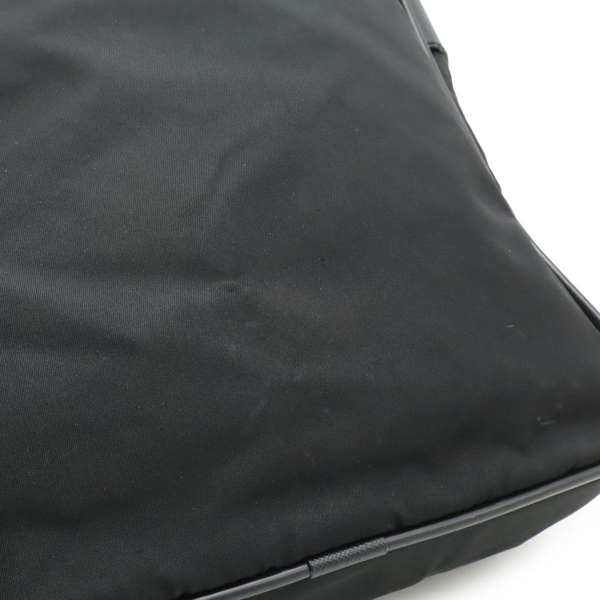 Prada Shoulder Bag Crossbody Nylon Leather Nero Black Silver — view 9