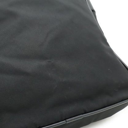 Prada Shoulder Bag Crossbody Nylon Leather Nero Black Silver — view 9