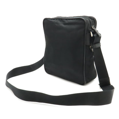 Prada Shoulder Bag Crossbody Nylon Leather Nero Black Silver — view 2