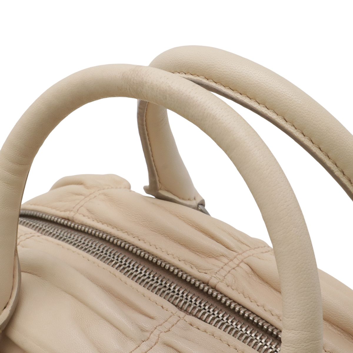 Prada Gather 2-Way Shoulder Bag Crossbody Nappa Leather Cipria Light Pink Silver — view 5