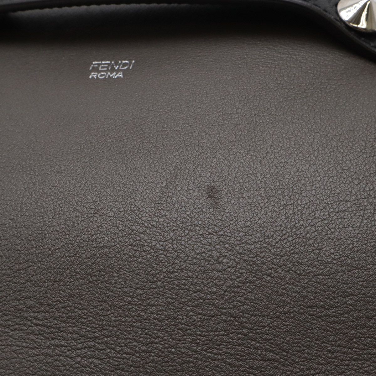 Fendi by the Way 2-Way Shoulder Bag Leather Gray Black Silver — view 4